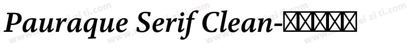 Pauraque Serif Clean字体转换